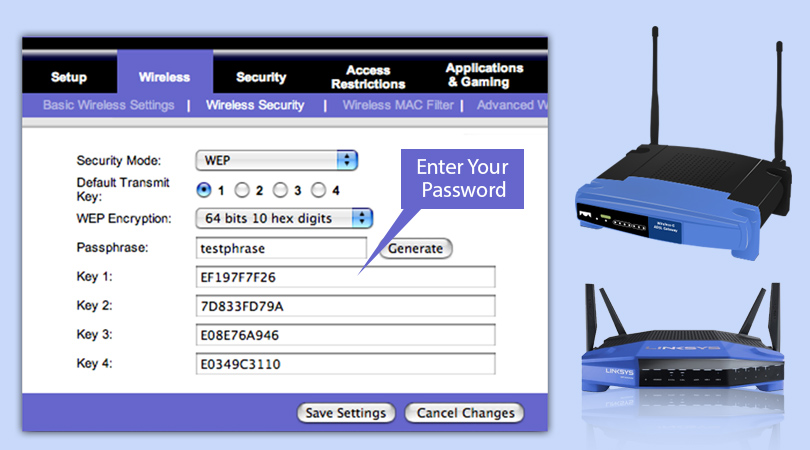 how to make my linksys wireless router secure